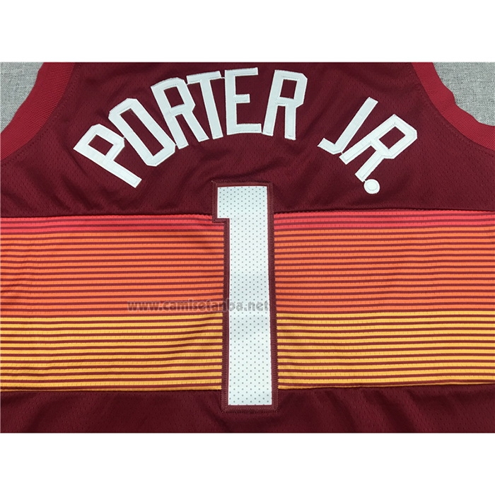 Camiseta Denver Nuggets Michael Porter #1 Ciudad 2020-21 Rojo